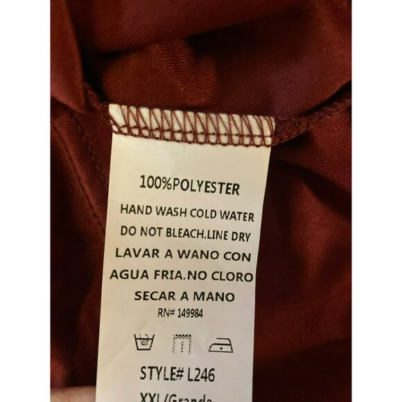 NWT Southern Fried Chics Burgundy Mesh Sequined Dress Size XXL - Picture 6 of 7